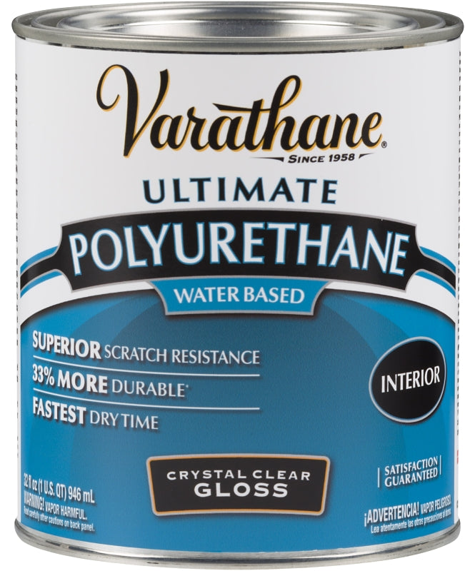 qt Rust-Oleum Brands 200041H Crystal Clear Varathane, Diamond Water-Based Interior Polyurethane, Gloss