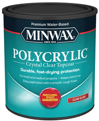 1 qt Minwax 65555 Clear Polycrylic Water-Based Protective Finish Gloss 65555444