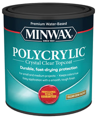 1 qt Minwax 64444 Clear Polycrylic Water-Based Protective Finish Semi-Gloss 64444444