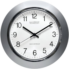 Equity WT-3144S-INT Wall Clock, Silver