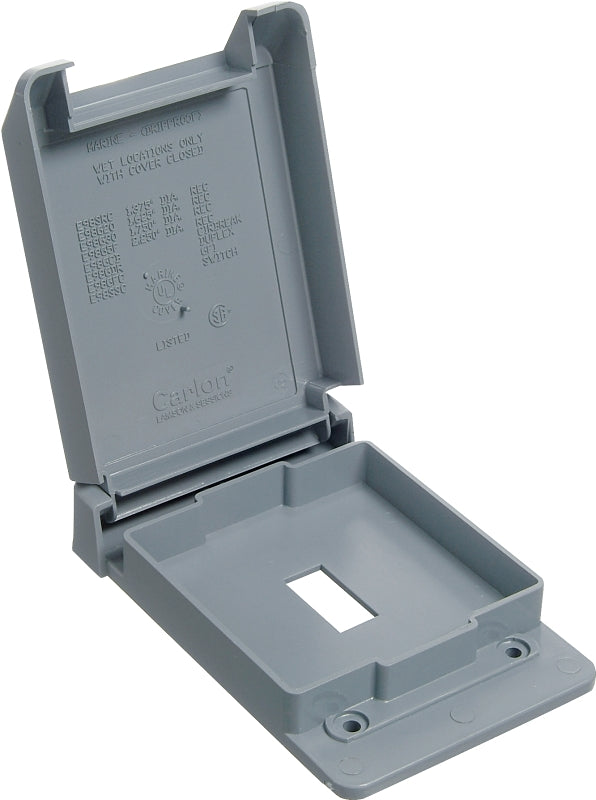 Grey Weatherproof Single Switch Cover