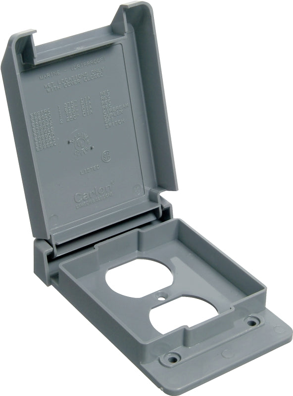 Carlon Lamson & Sessons E98GDRN-CAR Single Gang Weatherproof Duplex Box Cover