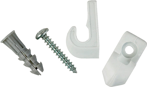 Closetmaid #7546 12PK White Down/Wall Clip