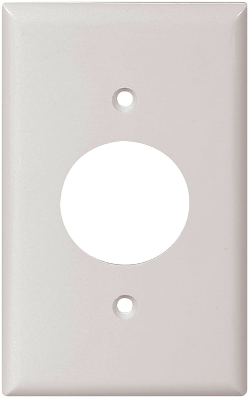EATON Wiring 5131W-SP-L Nylon 1-Gang Standard Size Single Receptacle Wall Plate, White