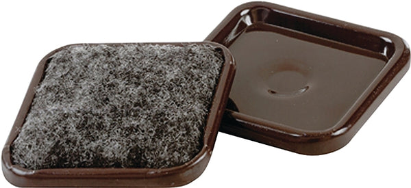 Shepherd Hardware 9080 1-7/8-Inch Carpet Base Furniture Cups, 4-Pack,Brown