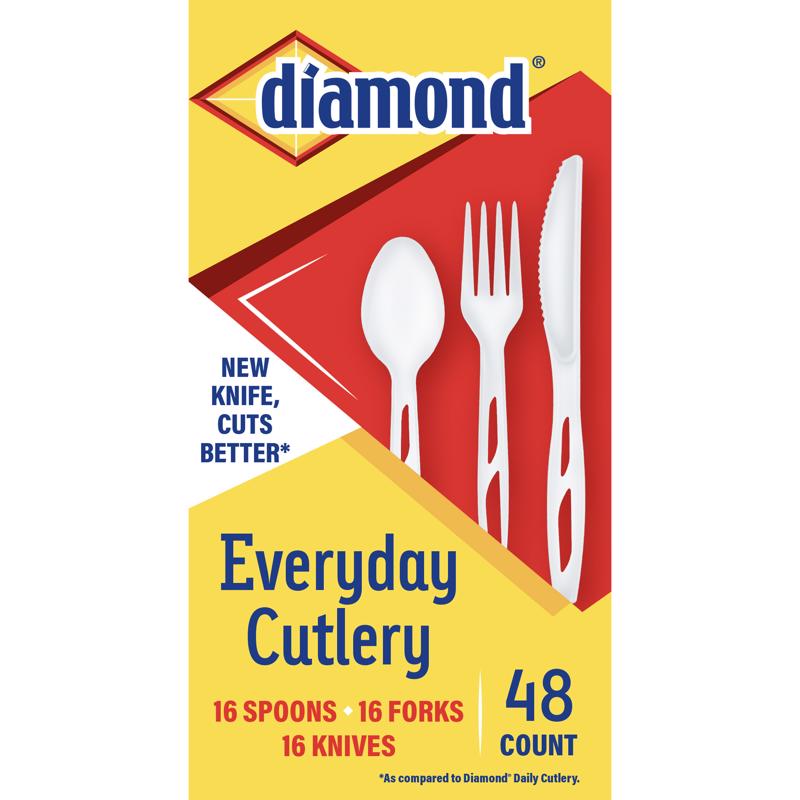 Diamond Forster Plastic Cutlery Combination Pack 16 Ea Heavy Duty 48 / Bag