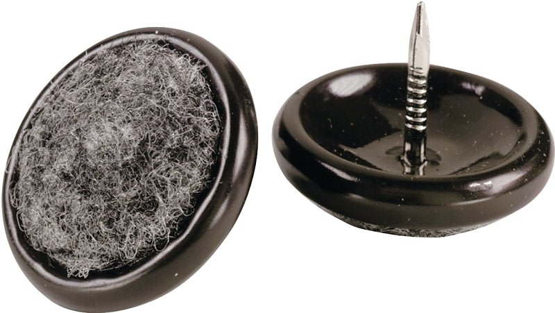 Shepherd Hardware 9103 1-Inch Nail On Furniture Glides with Carpet Base, 4-Pack
