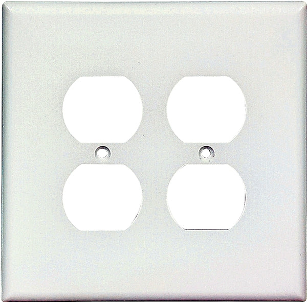 Leviton 2g Jmb Wht Duplex Recpt Plate 2750W-BOX