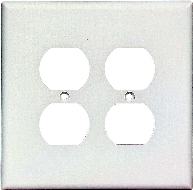 Leviton 2g Jmb Wht Duplex Recpt Plate 2750W-BOX