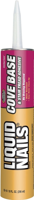 LIQUID NAILS CB-10 Cove Base and Stair Tread Adhesive (10-Ounce)
