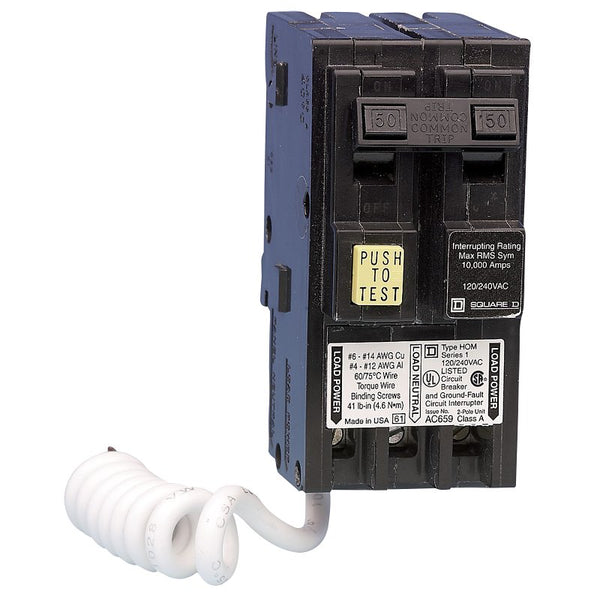 Square D by Schneider Electric HOM250GFICP Homeline 50-Amp Two-Pole GFCI Circuit Breaker by Square D by Schneider Electric