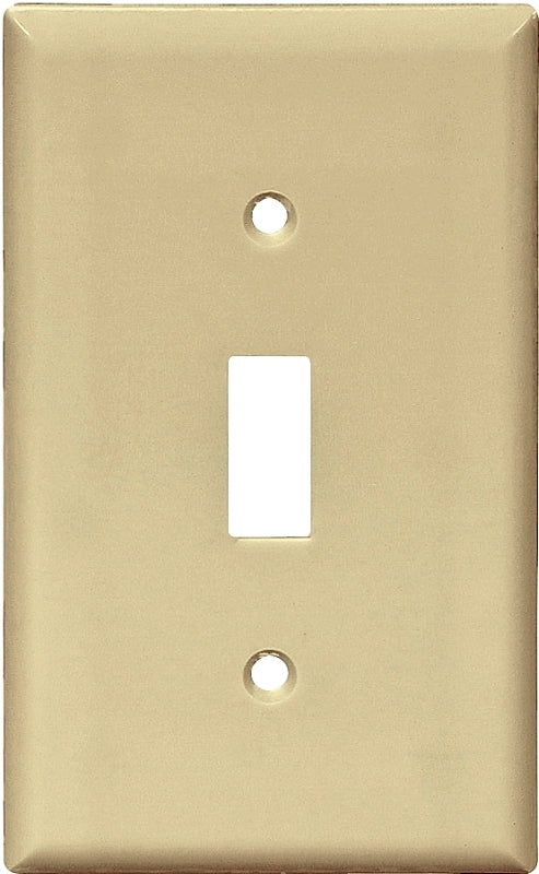 EATON Wiring 5134V-SP-L Nylon 1-Gang Standard Size Toggle Wallplate, Ivory