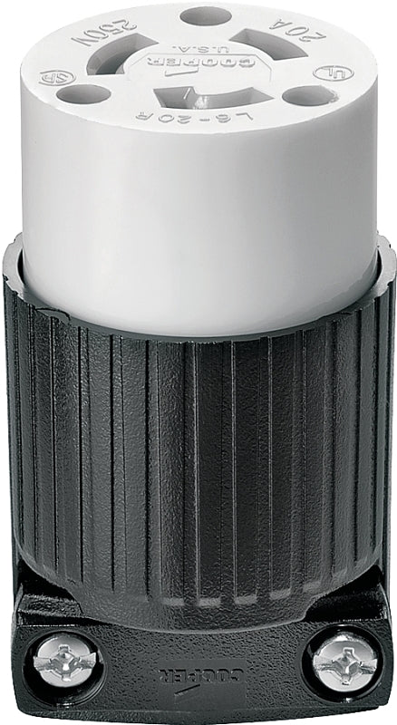 EATON L620C Arrow Hart Safety Grip Grounded Locking Polarized Electrical Connector, 250 Vac