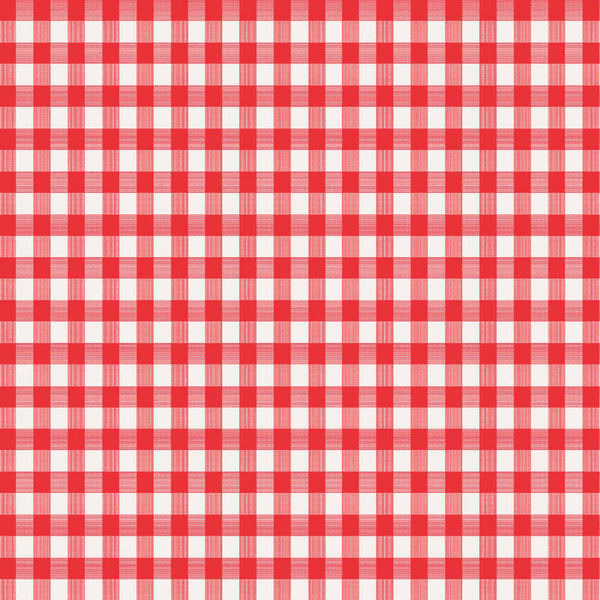 Magic Cover 90 in. L x 52 in. W Red/White Checkered Plastic Tablecloth TBL-MC572-36