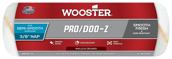 Wooster Brush RR642-9 Pro/Doo-Z Roller Cover, 3/8-Inch Nap, 9-Inch