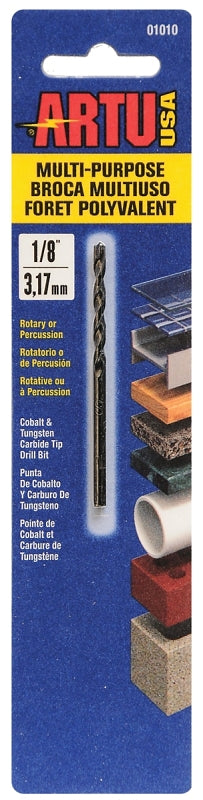 ARTU USA 01010 Multi Purpose Drill Bit, 1/8-Inch x 3-Inch