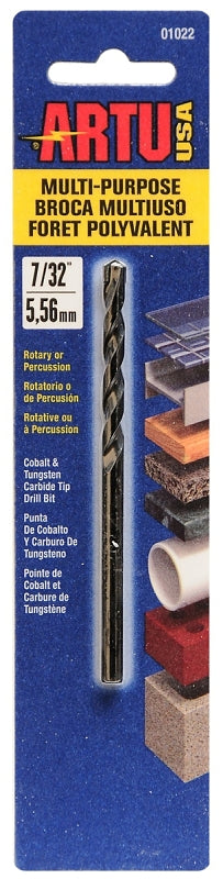 ARTU USA 01022 Multi Purpose Drill Bit, 7/32-Inch x 3-3/4-Inch