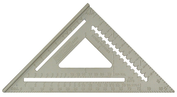 Johnson Level & Tool RAS-120 Aluminum Rafter Square w/Manual, 12", Silver, 1 Square