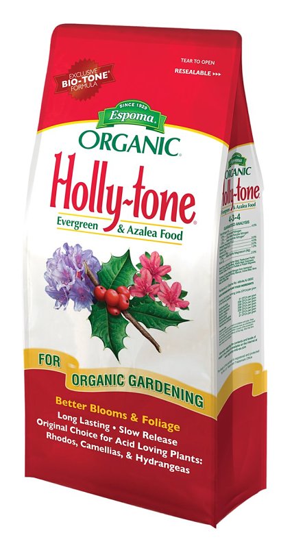 Espoma Organic Holly-tone 4-3-4 Natural & Organic Evergreen & Azalea Plant Food; 8 lb. Bag; The Original & Best Fertilizer for all Acid Loving Plants including Rhododendrons & Hydrangeas. HT8