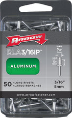Arrow RLA3/16IP Long Aluminum 3/16-Inch Rivet, 50-Pack