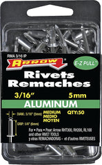 Arrow Fastener RMA3/16IP Medium Aluminum 3/16-Inch Rivets, 50-Pack