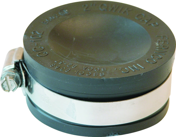 Flexible Fernco Rubber Boot 2" PVC Plastic Pipe End Cap PQC-102