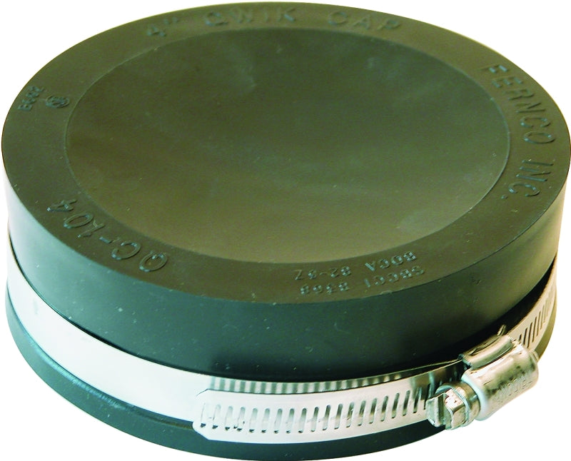 QC-104 Fernco 4-in. Flexible Cap PQC-104