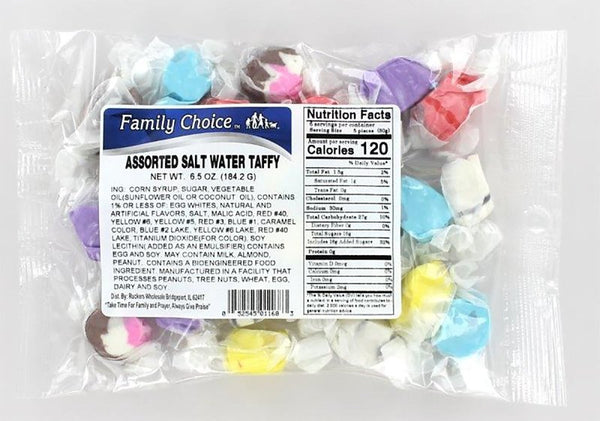 Rucker'S Candy Asst Saltwatr Taffy 7 Oz 1168 (12-Pack)