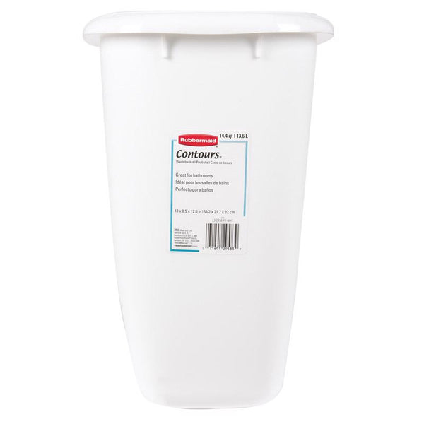 Rubbermaid 3.6-Gal. Vanity Wastebasket [Set of 6] 2958-00-WHT