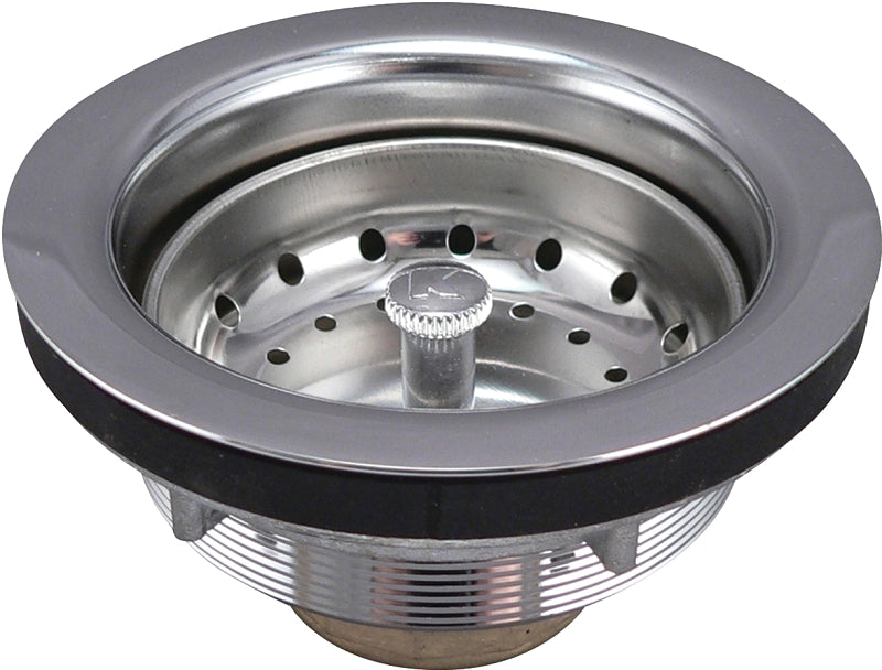 Plumb Pak 2431NPC Sink Strainer with Fixed Post Basket, Chrome
