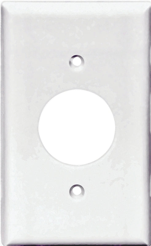 Eaton PJ7W Mid-Size Polycarbonate 1-Gang Power Outlet Wallplate, White