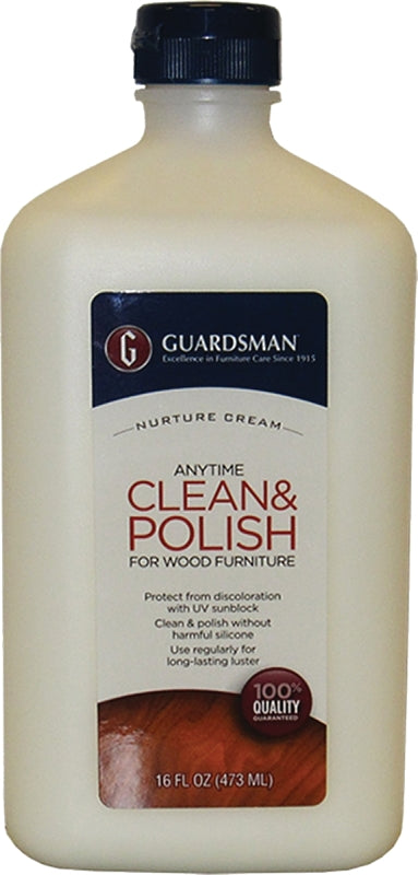 Guardsman Clean & Polish for Wood Furniture, Cream Polish 16 oz 461500 by Guardsman