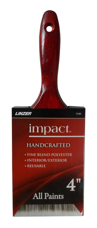 Linzer Products 3180-0400 4" Polyester Impact™ Varnish & Wall Paint Brush