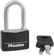 Master Lock 141DLF Covered Aluminum Padlock with Key, Black