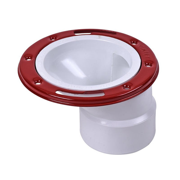 Oatey 3 in. or 4 in. PVC Offset Closet Flange with Metal Ring without Test Cap 43501
