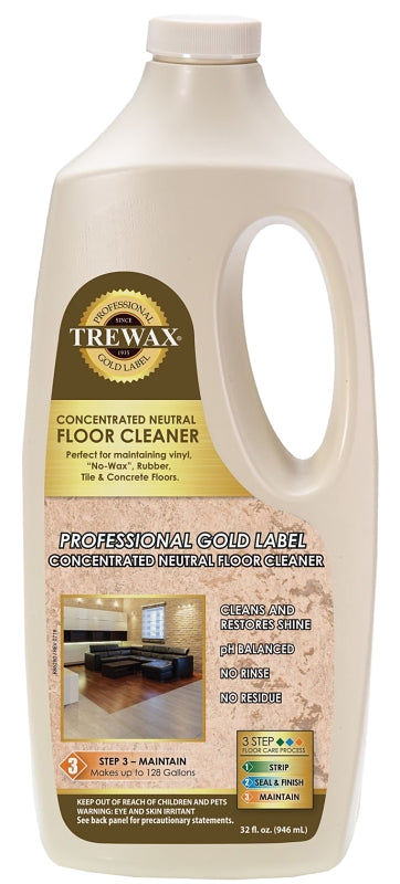 Trewax Vinyl, Rubber And No Wax Neutral Floor Cleaner, 32-Ounce HSF901