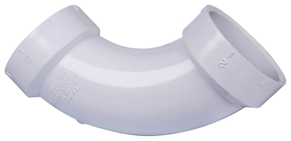 Canplas 192277 PVC DWV 2 90-Degree Ell Long HXH, White 755101/73820