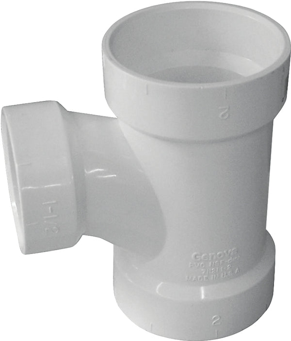 Canplas 192127L PVC DWV Sanitary Tee, 2X1-1/2 x 2-Inch, White 71122