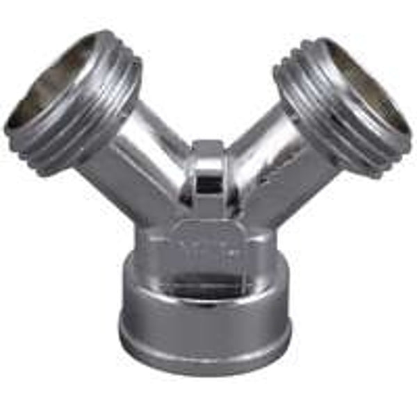 Plumb Pak PP850-1 Hose Y Connector, Cast Metal, Chrome Plated