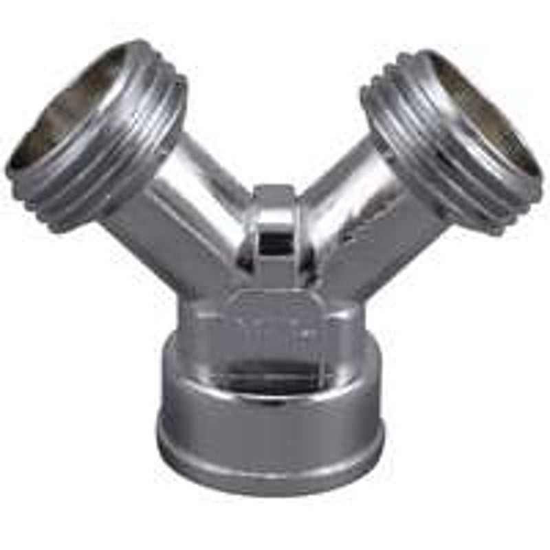Plumb Pak PP850-1 Hose Y Connector, Cast Metal, Chrome Plated