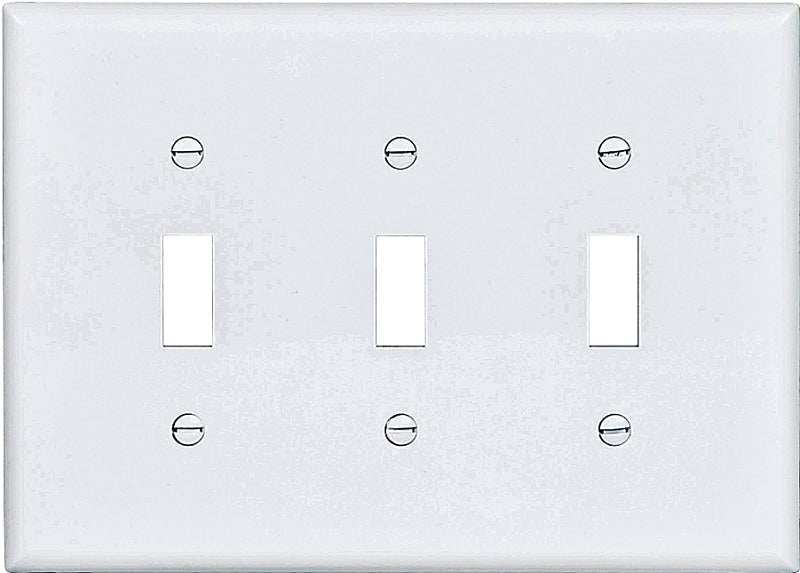 EATON Wiring PJ3W Mid-Size Polycarbonate 1-Gang Box Mounted Blank Wallplate, White