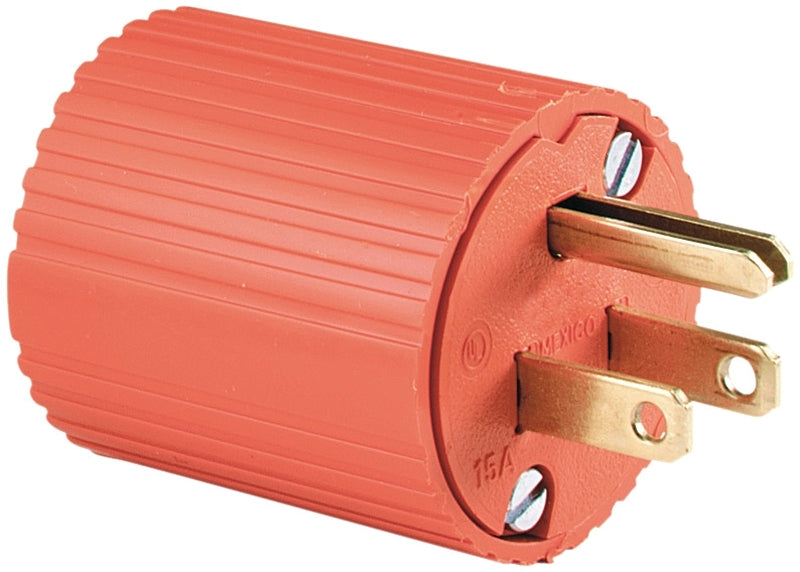 Cooper 15a 125v Orange 3wire Plug