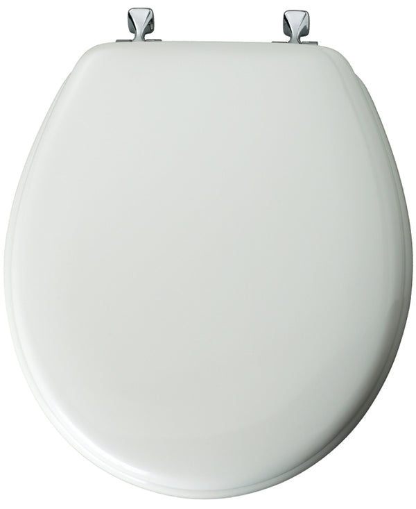 Mayfair 44CP-000 Featuring STA-TITE Seat Fastening System & Chrome Hinges, ROUND, White