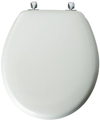 Mayfair 44CP-000 Featuring STA-TITE Seat Fastening System & Chrome Hinges, ROUND, White