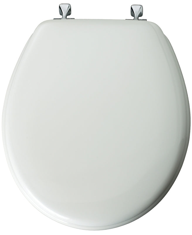 Mayfair 44CP-000 Featuring STA-TITE Seat Fastening System & Chrome Hinges, ROUND, White