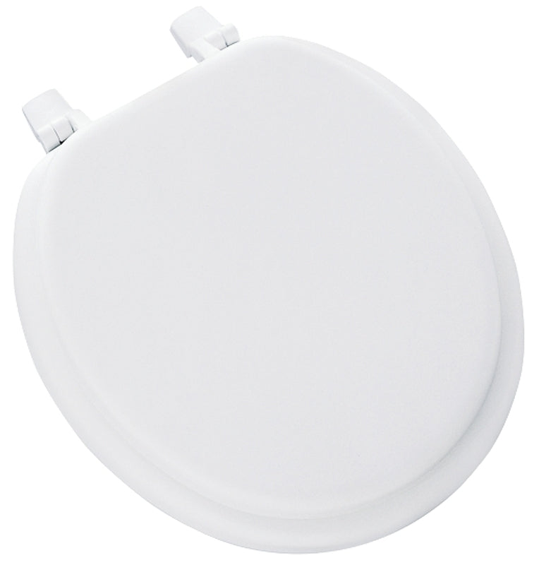 Mayfair 11 000 Economy Soft Cushion Toilet Seat, ROUND, White
