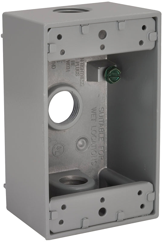 Bell+Outdoor+5320-0+Gray+Single+Gang+Weatherproof+Box