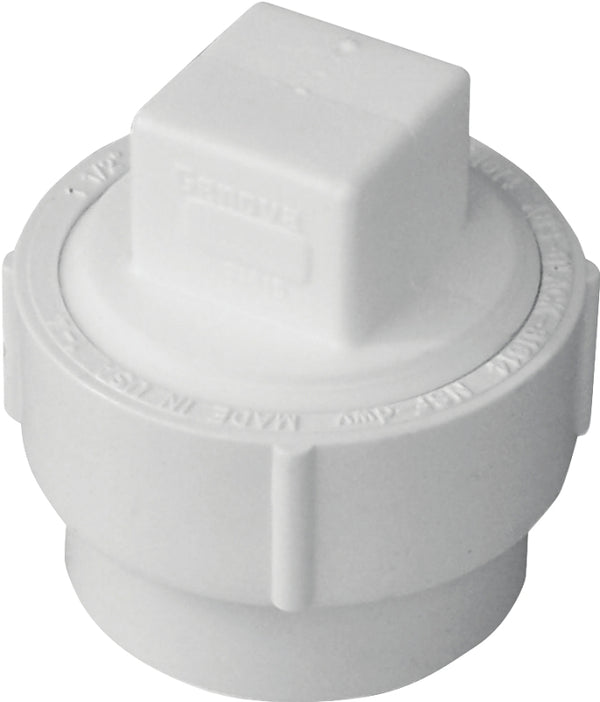Canplas 193703AS PVC Female Cleanout Adapter with Plug, 3-Inch, White