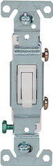 Eaton 1301-7W-10-L Single-Pole Switch, White
