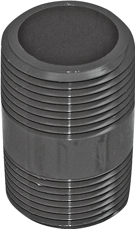 Genova 384001 300 Pipe Nipple, Mip, Close L, Sch 80, Pvc, Gray, 3/4" x 1 3/8" 207013BC (10-Pack)